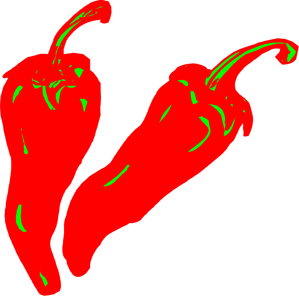 two red peppers clip art png transparent Red Peppers Clipart - Vibrant and Fresh Vegetable Illustrations