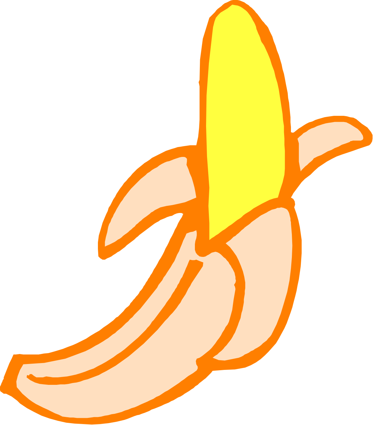 Banana Clipart: Vibrant Yellow Peel for Creative Projects