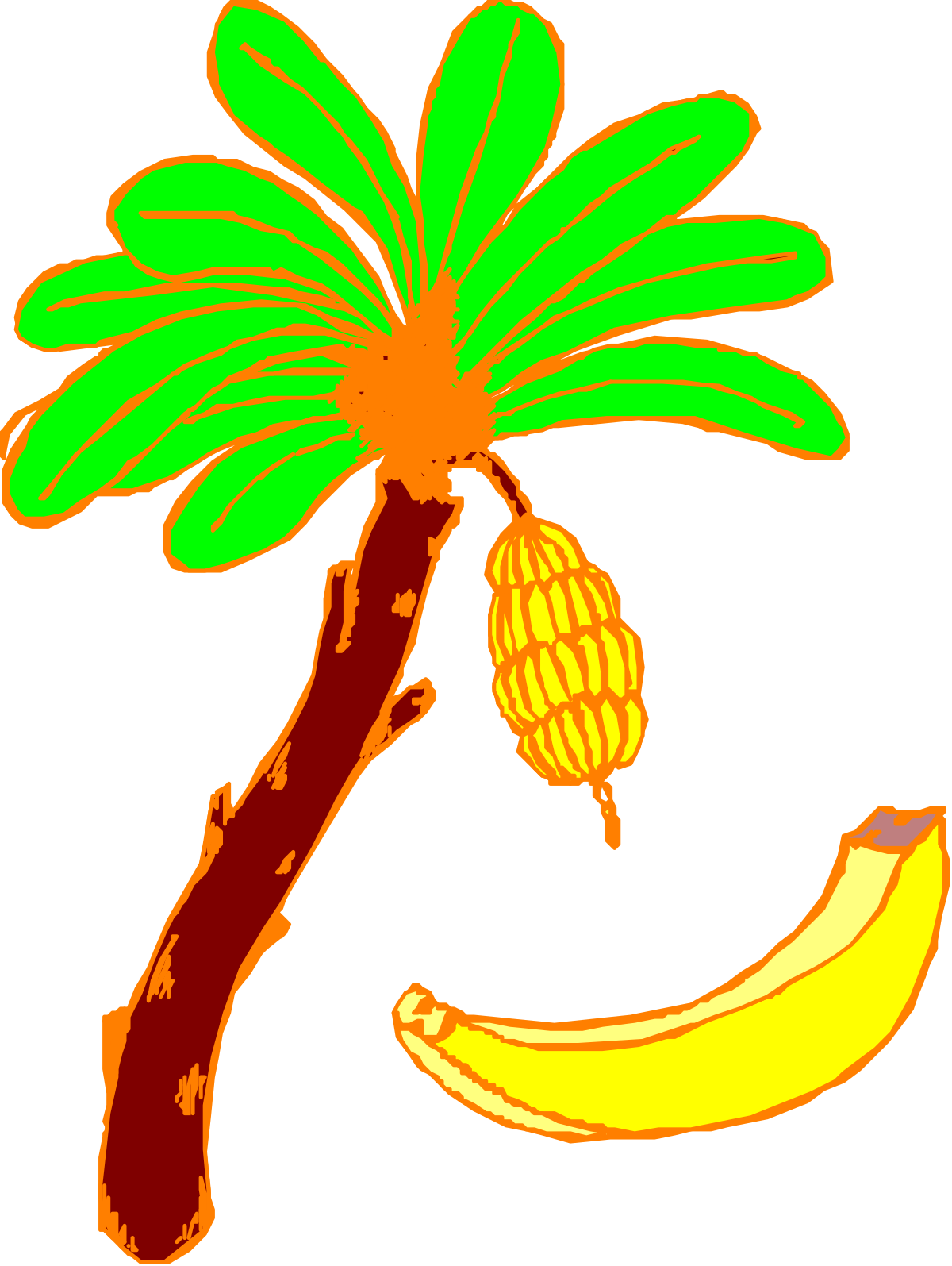 Banana Clipart and Banana Tree - Vibrant and Fun Illustrations