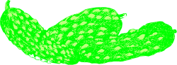 Green Leaf Clipart with Black Outline - Perfect for Nature Projects