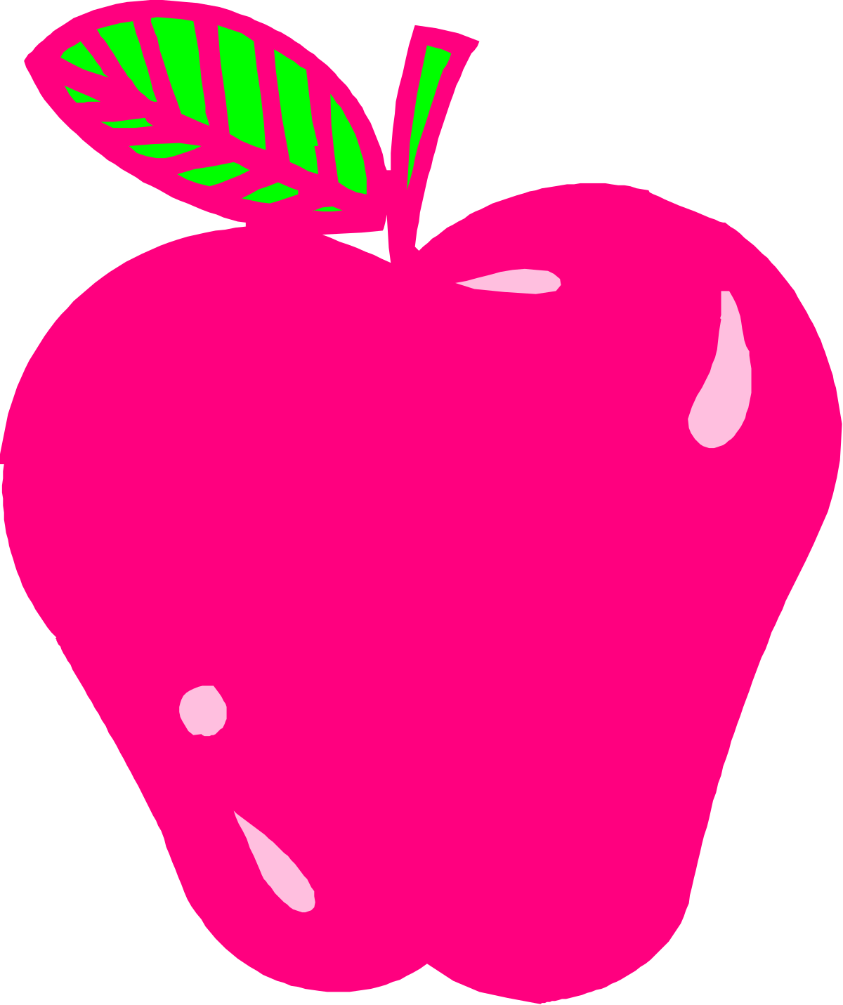an apple with a green leaf on top clip art png transparent Apple with Green Leaf Clipart - Vibrant and Fresh Designs