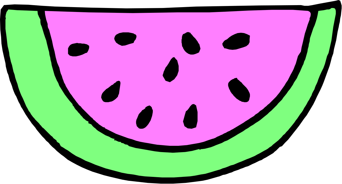a watermelon slice with a green background clip art png transparent Watermelon Slice Clipart with Green Background: Fresh and Juicy