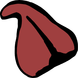 Red Silhouette of a Person with a Hat - Versatile Clipart for Creative Projects