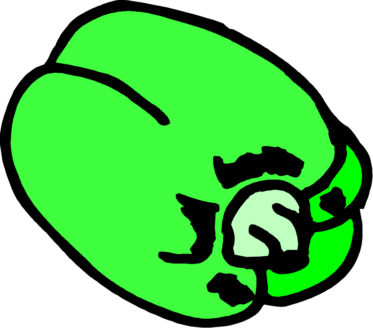 a green apple with a black background clip art png transparent Green Apple Clipart on Black Background - Fresh and Juicy