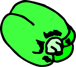 Green Apple Clipart on Black Background - Fresh and Juicy