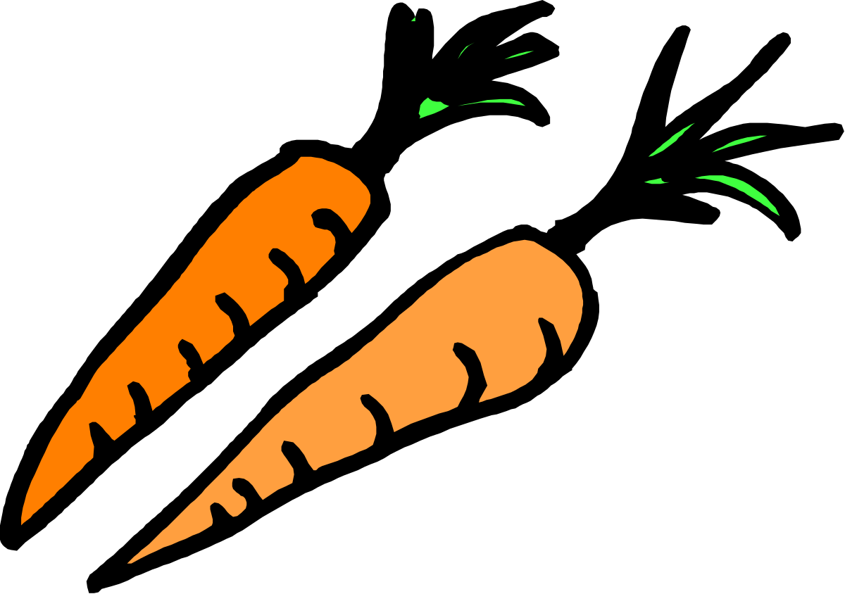 a carrot with a green leaf on top clip art png transparent Carrot with Green Leaf Top Clipart - Fresh Vegetable Illustration