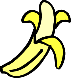 Banana with Peel Clipart - Fresh and Vibrant Fruit Image
