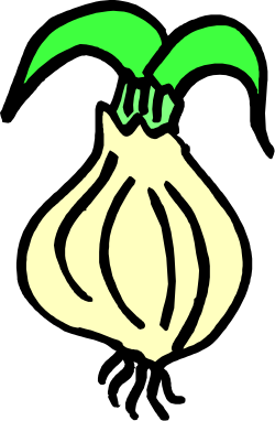 Green Onion with Two Green Leaves Clipart for Fresh Culinary Designs