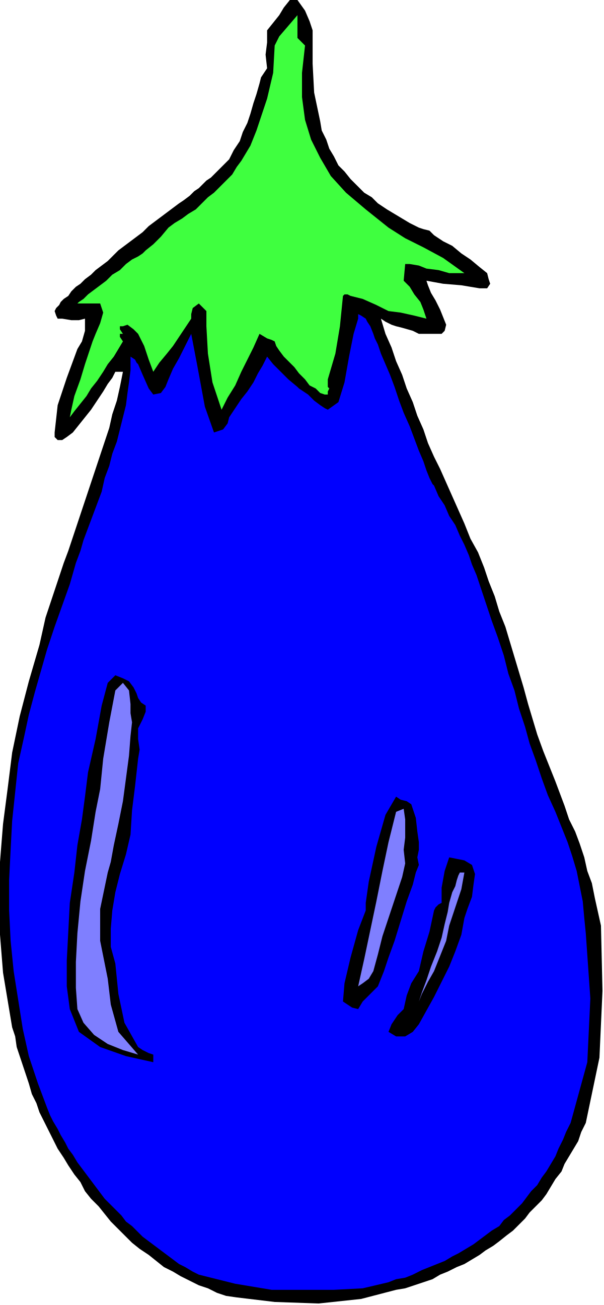 a blue and green pear with a green leaf on top clip art png transparent Blue and Green Pear with Leaf - Vibrant Clipart for Fresh Designs