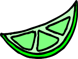 Lime Slice Clipart Design on Vibrant Green Background