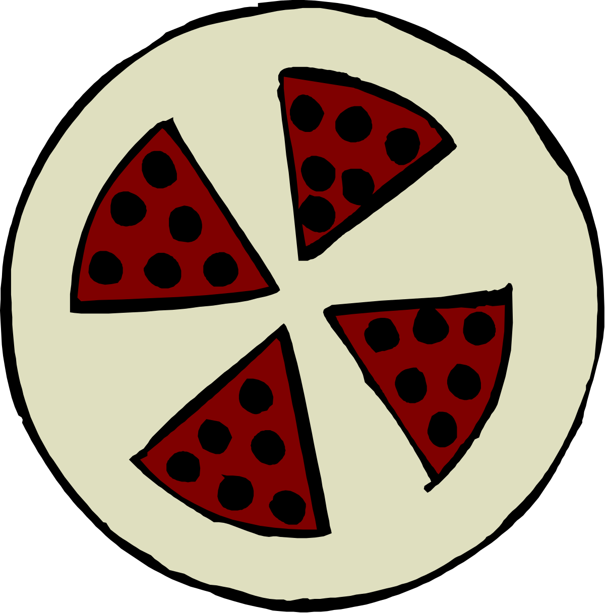 a pizza with slices of pizza on it clip art png transparent Pizza Clipart: Slices of Delicious Pepperoni for Your Designs