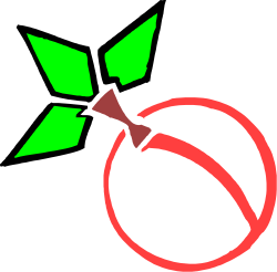 Red Ring with Green Leaves - Elegant Clipart for Nature Themes