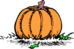 Pumpkin Clipart on Black Background - Perfect for Seasonal Designs