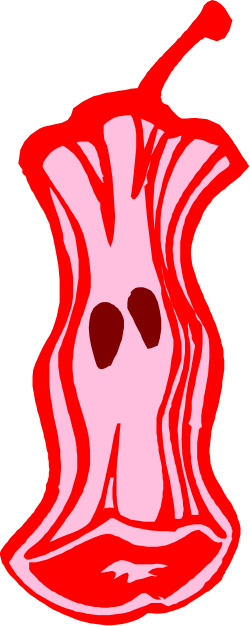 Red and White Fire Clipart on Black Background