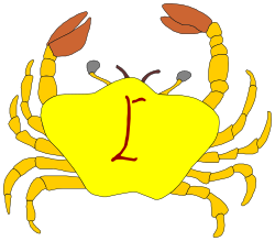 Crab with Number 1 Clipart: Adorable and Playful Seafood Illustration