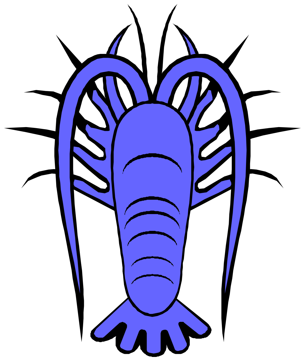 Blue Scorpion Clipart on Black Background