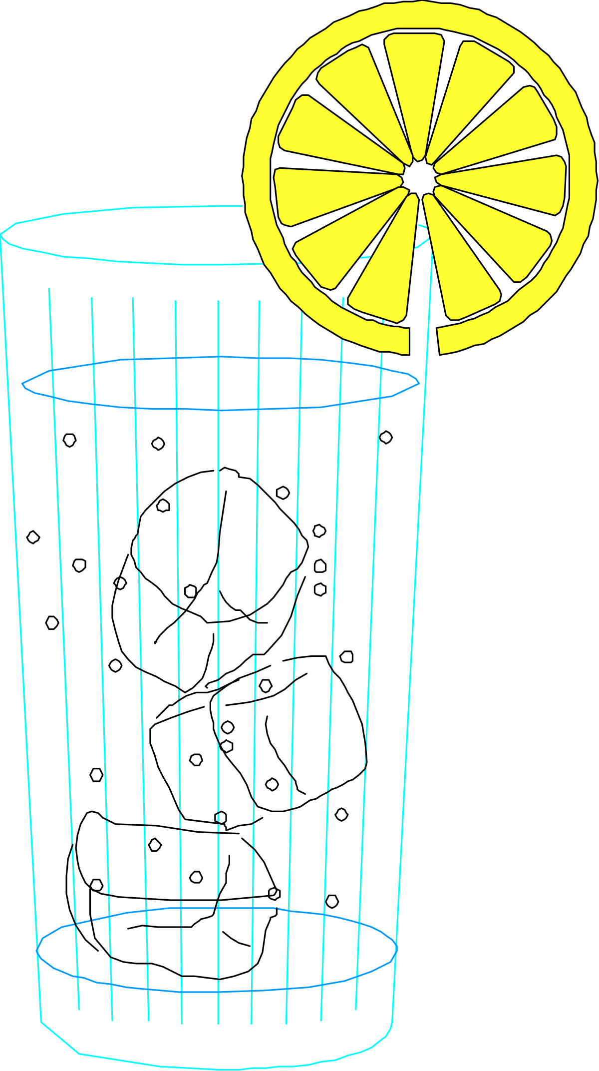 Lemon Juice Glass Clipart: Refreshing Citrus Beverage Illustration