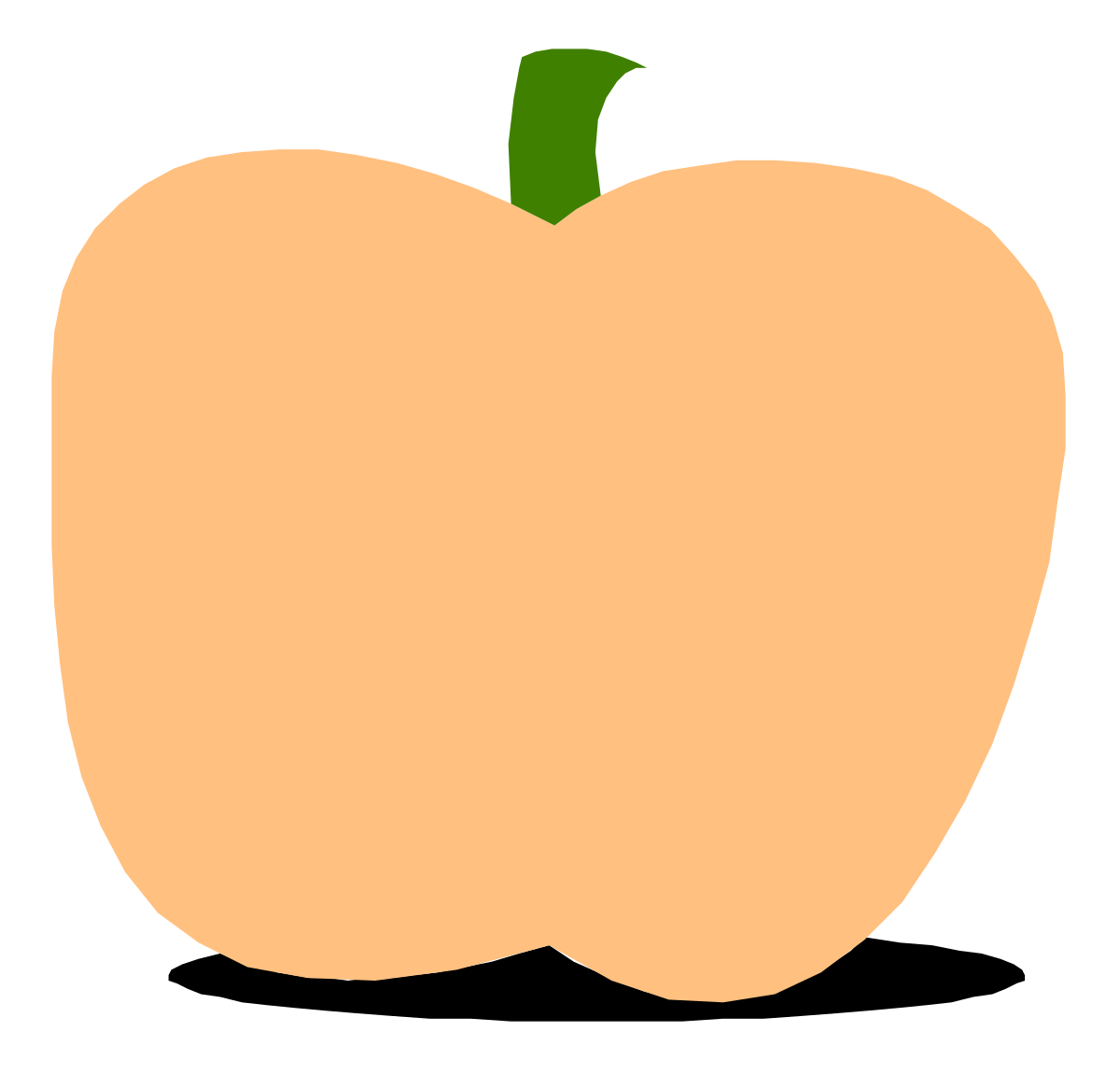 a peach fruit with a green stem clip art png transparent Peach Fruit Clipart with Green Stem - Fresh and Juicy Visuals