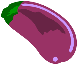 Purple Egg with Green Leaf - Vibrant Clipart for Creative Projects