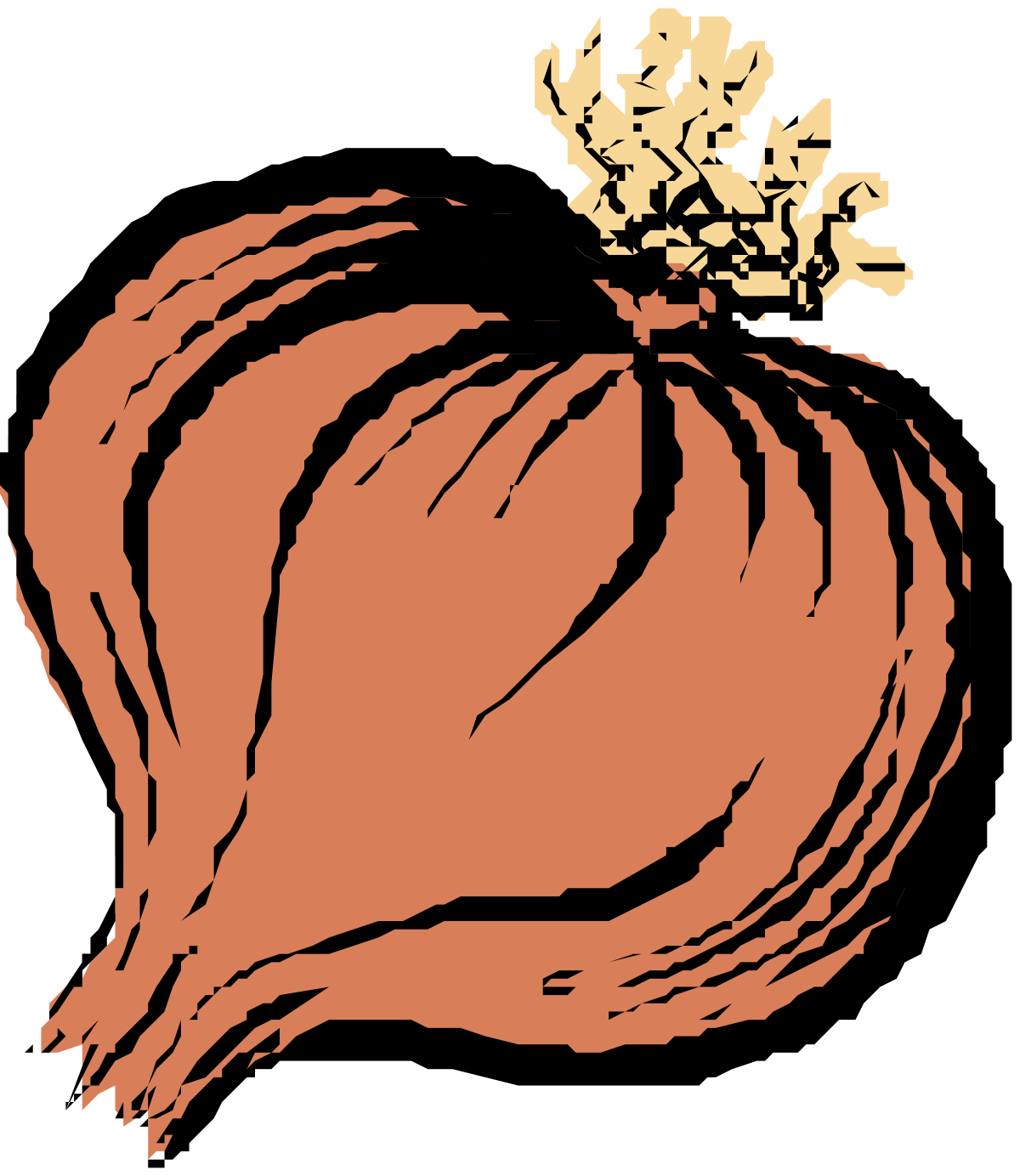 Large Orange Pumpkin Clipart with Leaf for Seasonal Designs