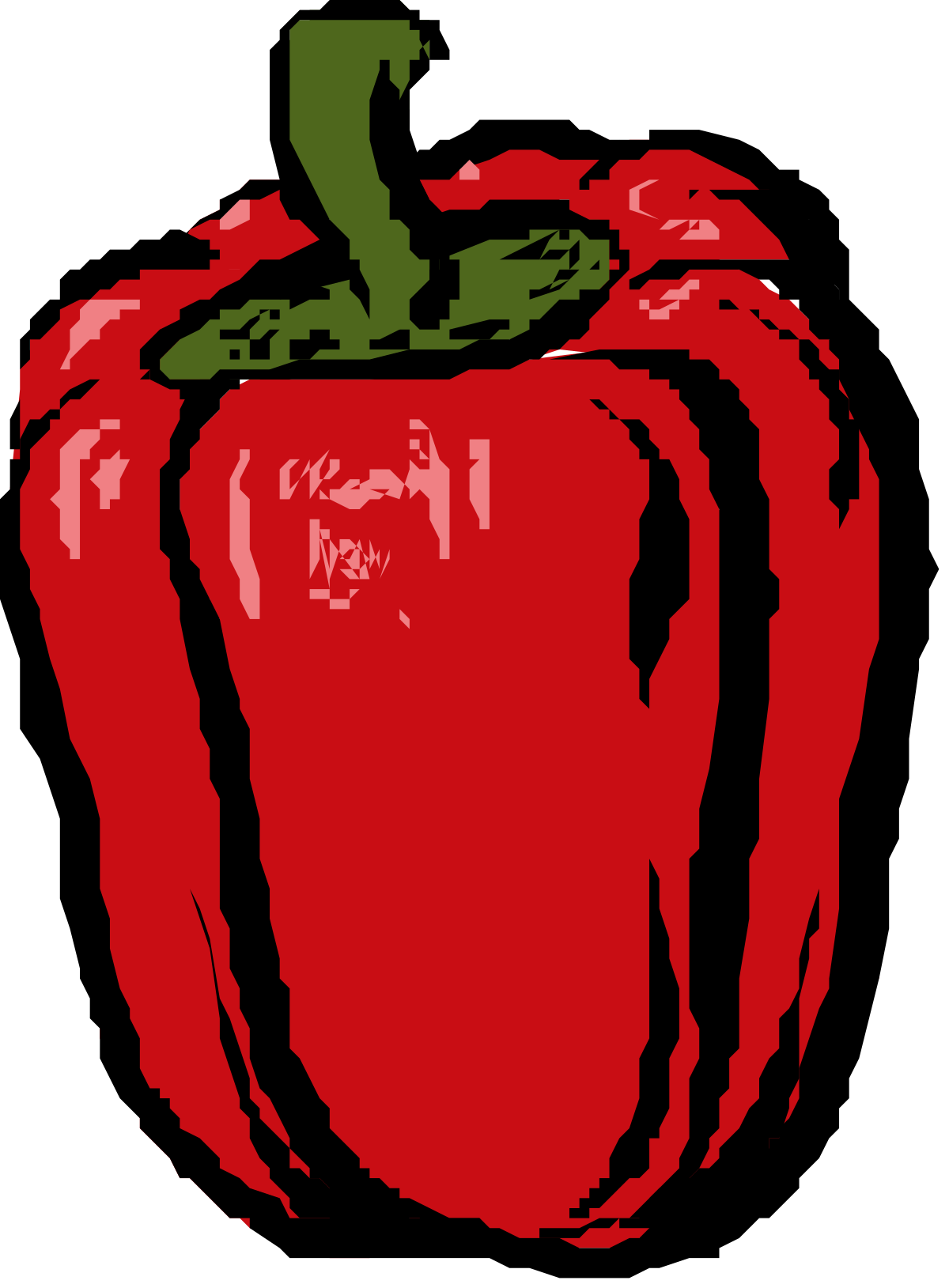 a red pepper with a green stem clip art png transparent Red Pepper Clipart with Green Stem - Vibrant Vegetable Illustration