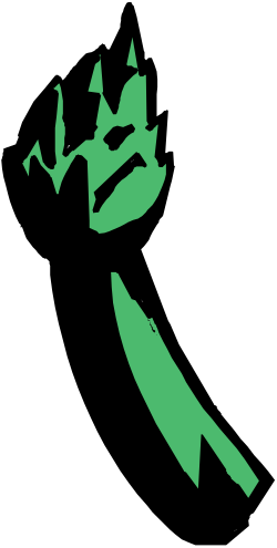 Green Arrow on Black Background - Bold Clipart Graphic