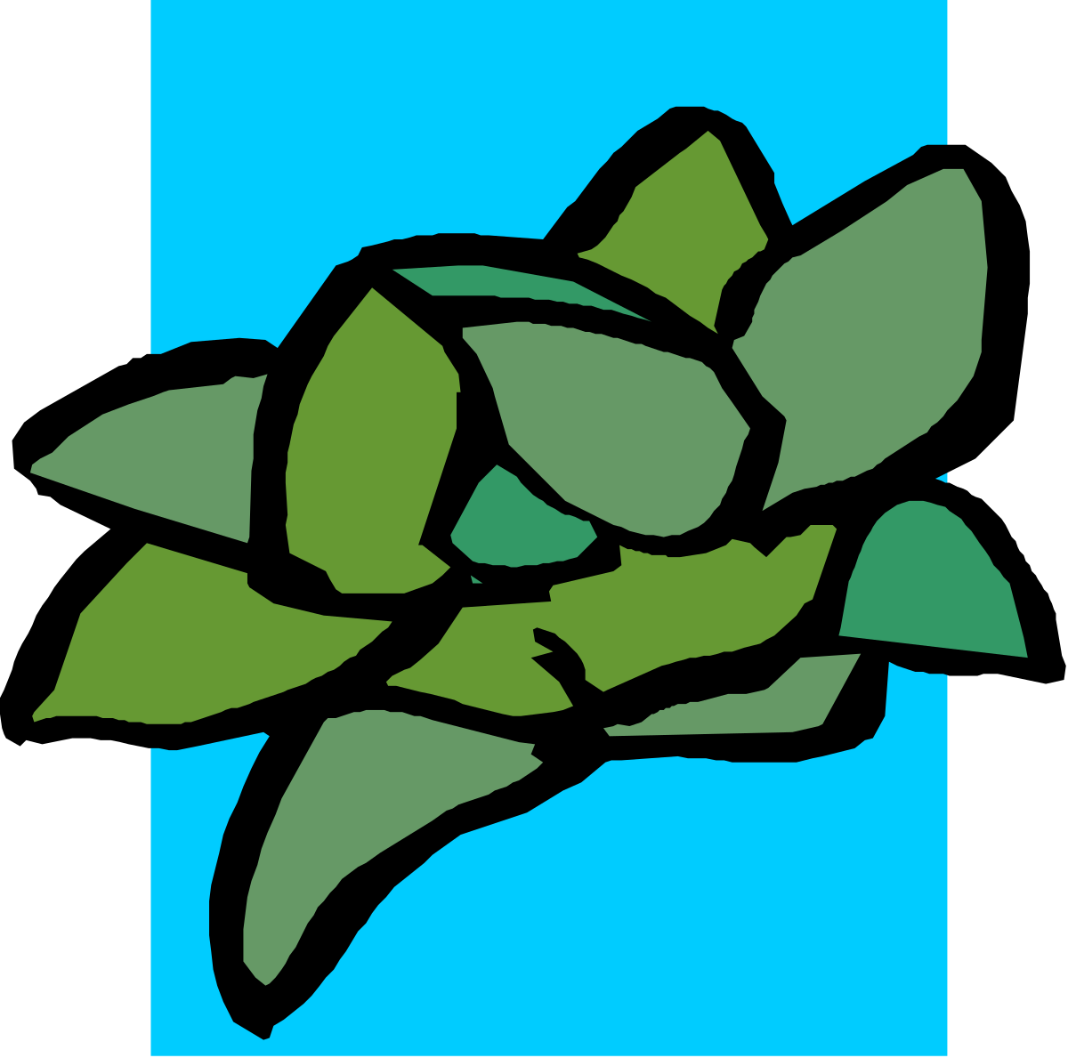 Green Plant with Lush Leaves - Premium Clipart for Nature Lovers