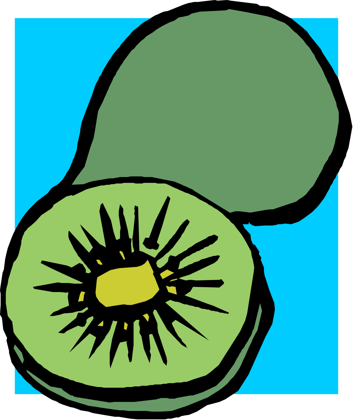 Kiwifruit Clipart - Fresh & Vibrant Kiwis for Creative Projects