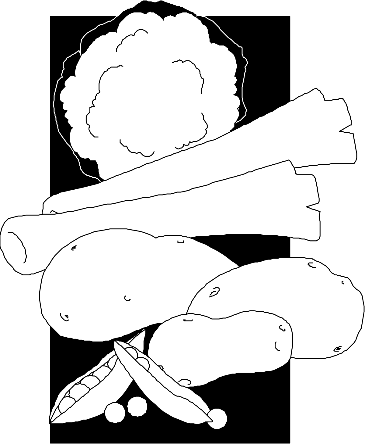 Sausage Clipart - Black and White Illustration for Food Lovers