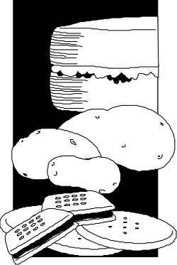 Black and White Hamburger Clipart - Perfect for Your Design Needs