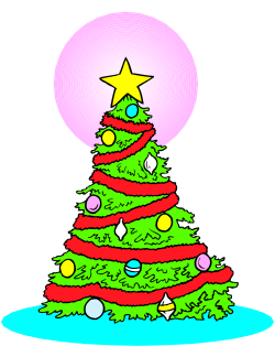 Christmas Tree Clipart with Star on Top for Festive Designs