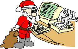 Santa Claus with Mail Bag Clipart - Festive Holiday Illustration