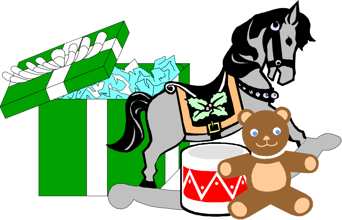 Teddy Bear Next to Gift Box - Adorable Clipart for Celebrations
