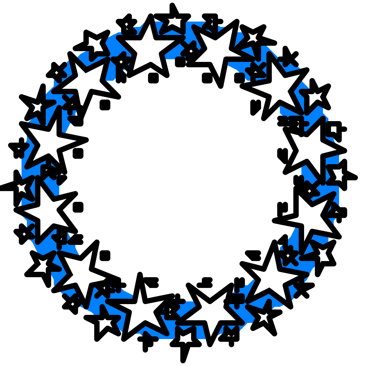 Circle of Stars Clipart - Stellar Design Elements for Your Projects