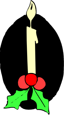 Candle with Red Rose - Elegant Decoration Clipart