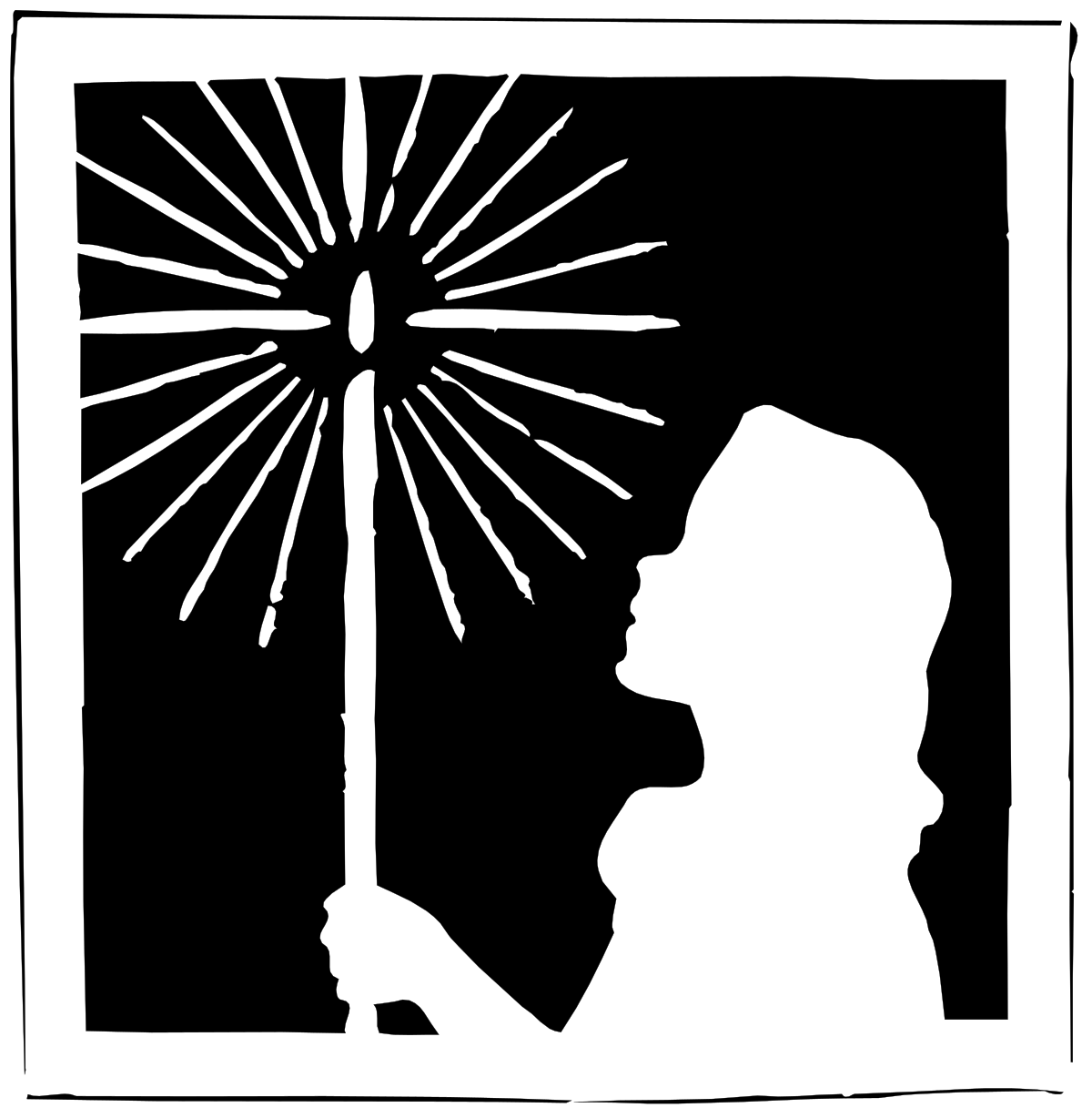 Black and White Star Burst Logo Clipart - Dynamic and Eye-Catching Design