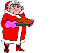 Cartoon Santa Holding Turkey - Festive Clipart Delight