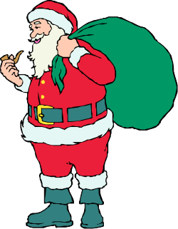 Santa Claus with Gifts Clipart - Festive Holiday Graphics