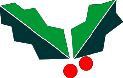 Christmas Holly Clipart: Vibrant Green and Red Decorative Elements