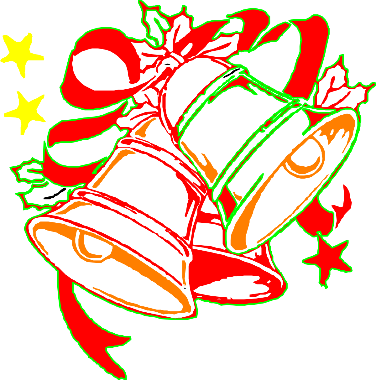a christmas bell with a star on top clip art png transparent Christmas Bell with Star Top - Festive Clipart Design