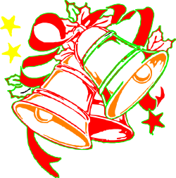 Christmas Bell with Star Top - Festive Clipart Design