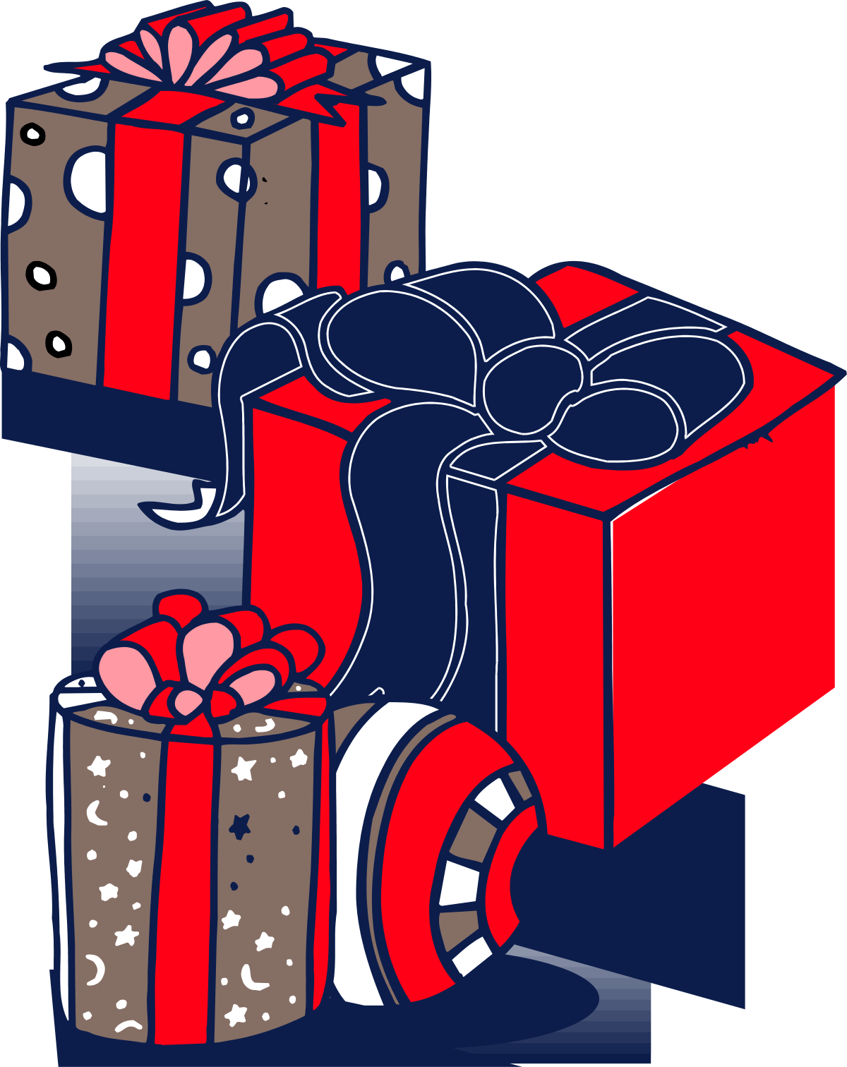 a red and white gift box with a bow clip art png transparent Red and White Gift Box with Bow - Perfect Clipart for Any Occasion