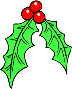 Holly with Red Berries Clipart for Festive Decor