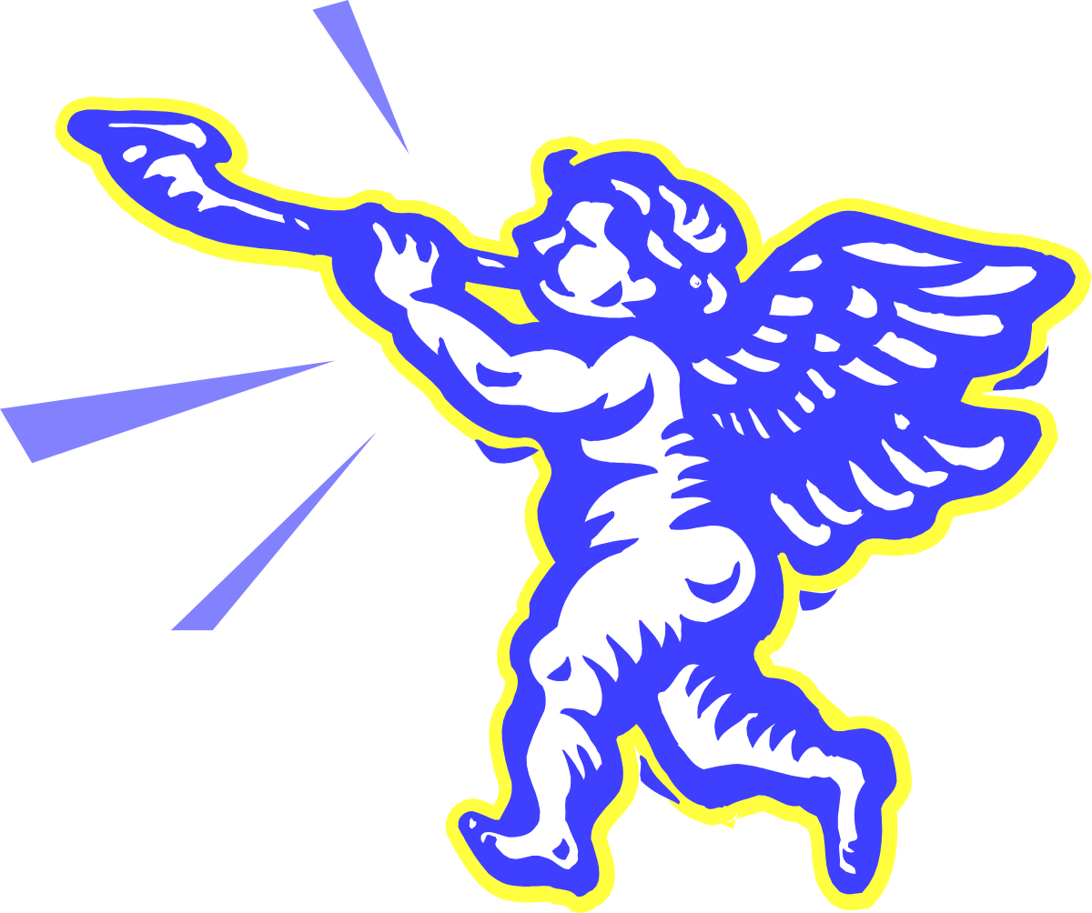 a blue angel with a yellow halo clip art png transparent Blue Angel with Yellow Halo Clipart for Creative Projects