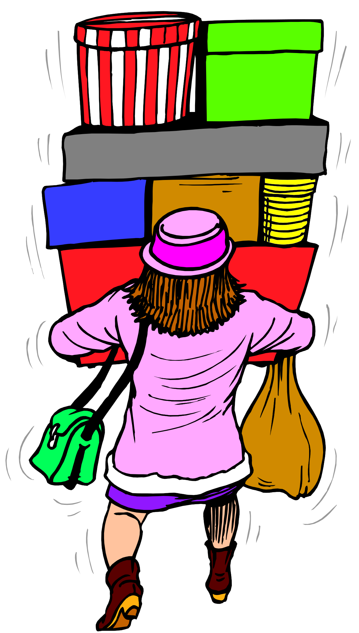 a man carrying a large pile of boxes clip art png transparent Man Carrying Large Pile of Boxes Clipart