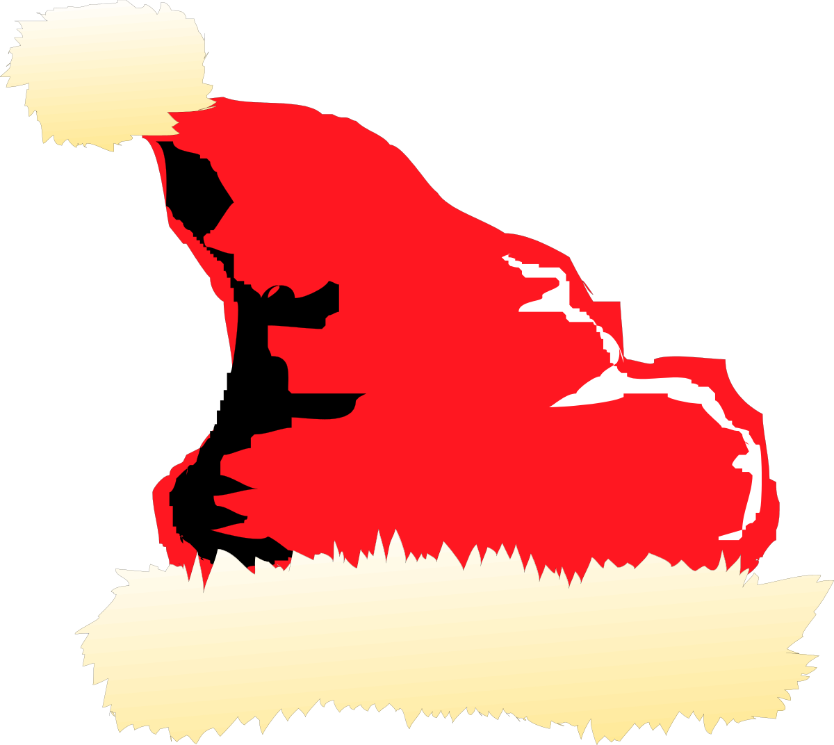 United States Map Outline Clipart in Red and White