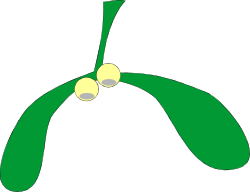 Green Leaf with Yellow Ball Clipart for Nature Themes
