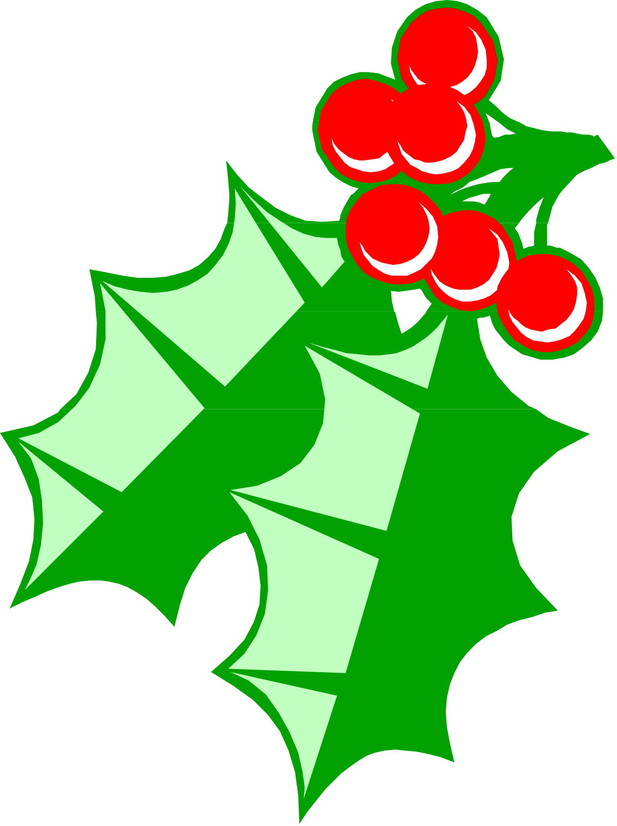 a holly with red berries on it clip art png transparent Holly with Red Berries Clipart - Vibrant Festive Decoration