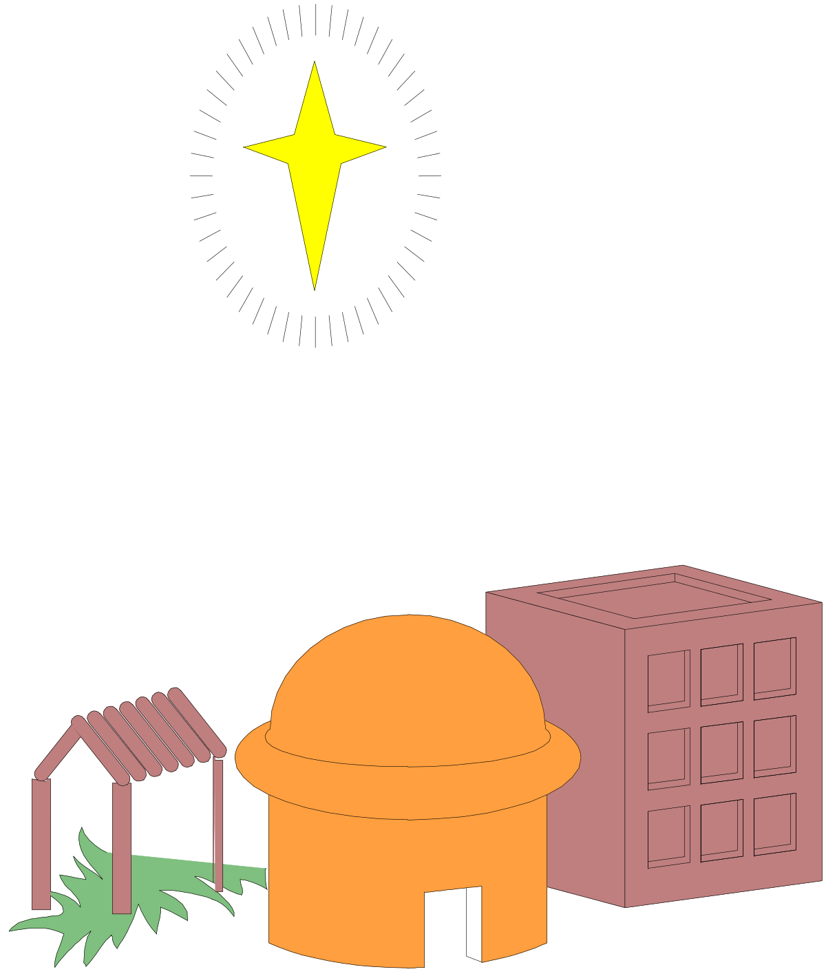 a small house with a star above it clip art png transparent Small House with Star: Enchanting Clipart for Your Projects