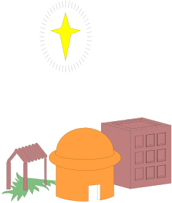 Small House with Star: Enchanting Clipart for Your Projects